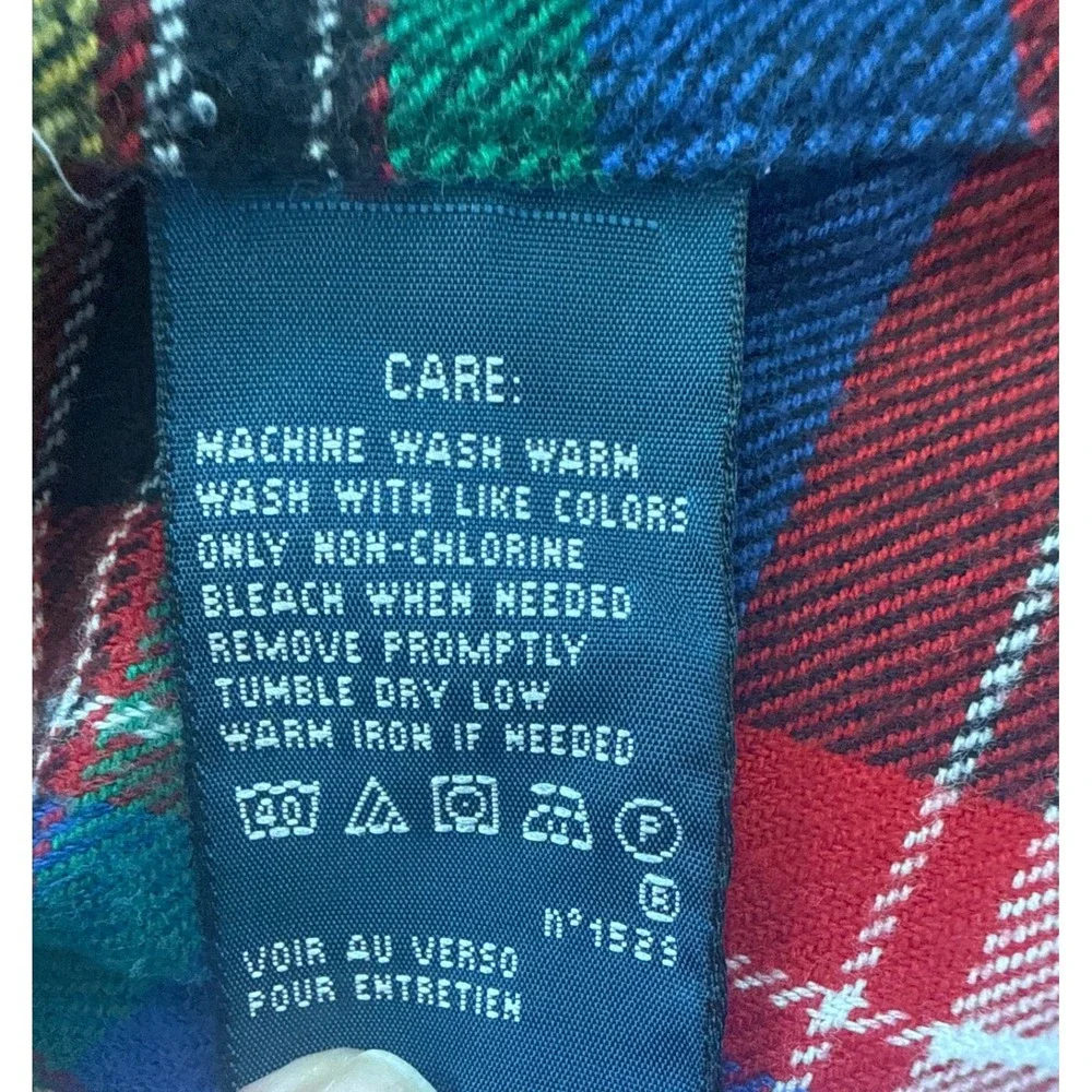 Ralph Lauren‎ Plaid Western Shirt Kids Size 12 Multi Color Flannel Snap Rodeo